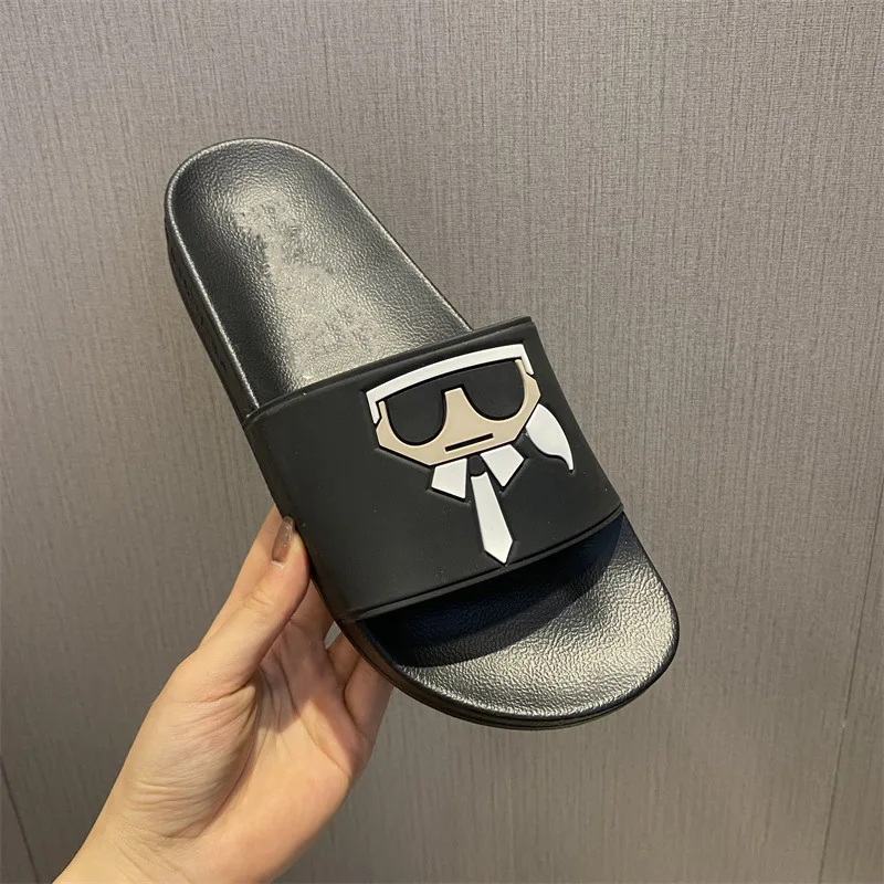 Africa hot selling women shoes round toe branded design slippers flat sides for ladies