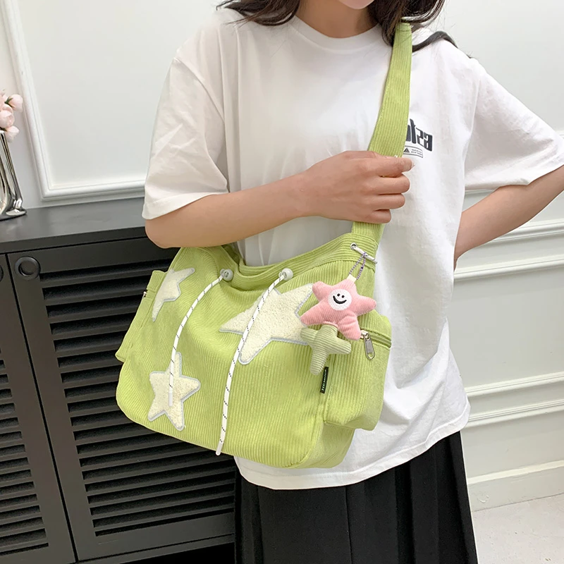 Custom OEM Kawaii Women Handbags Large Capacity Travel School Crossbody Bag Cute Star Shoulder Bag For Girls