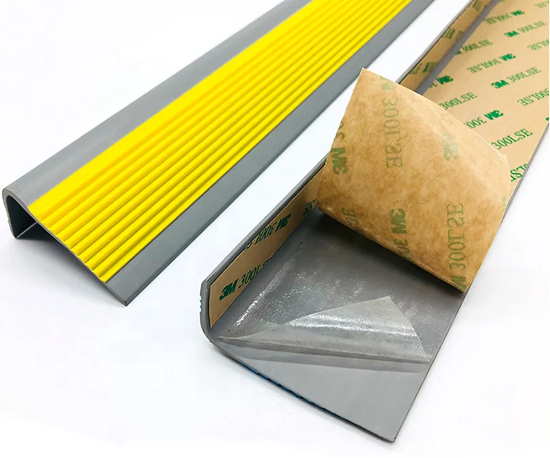 Anti Skid PVC/Rubber Stair Treads Inserts Edge Protective Step Nose Profile Stair Nosing Seal Strip