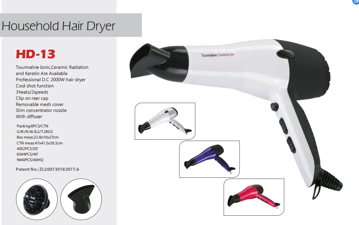 High Speed Dc Motor Travel Size Hair Dryer With Cool Shot Function Rechargeable Hair Dryer