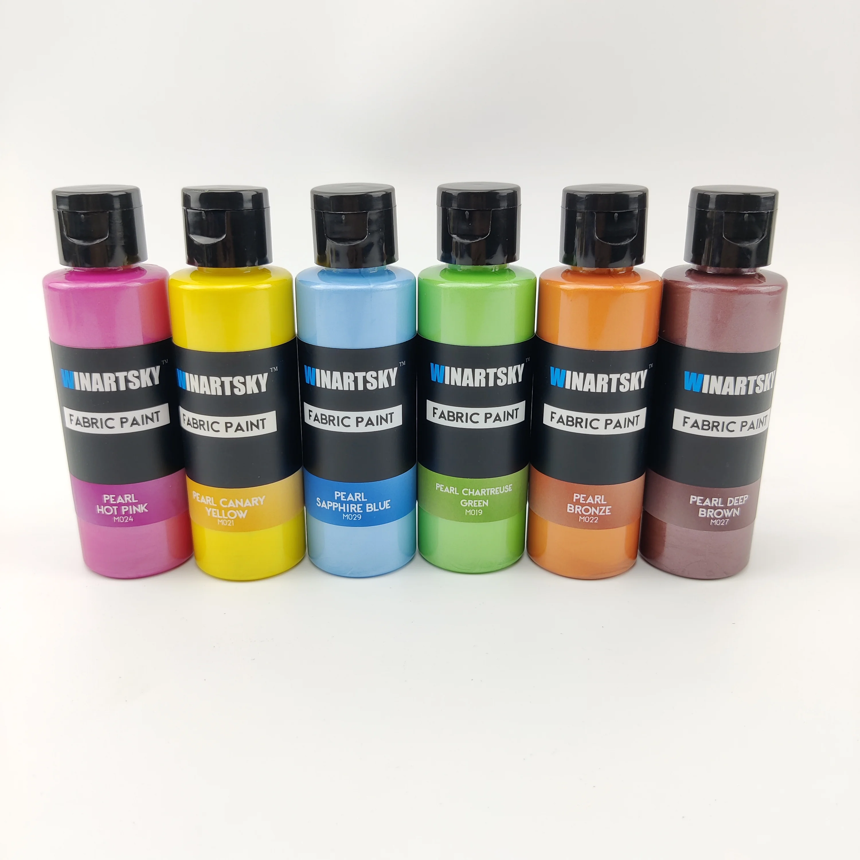 DIY Permanent Metallic Soft Fabric Paint Set, Set of  6 colors (70ml Each) Textile Paints