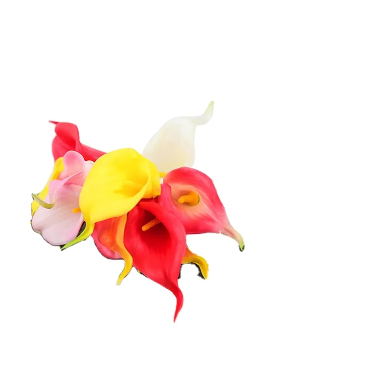1 Wholesale High Quality Calla Lily Artificial Flower Hot Selling Decorative Flower Home Office Decoration Mini Calla Lily