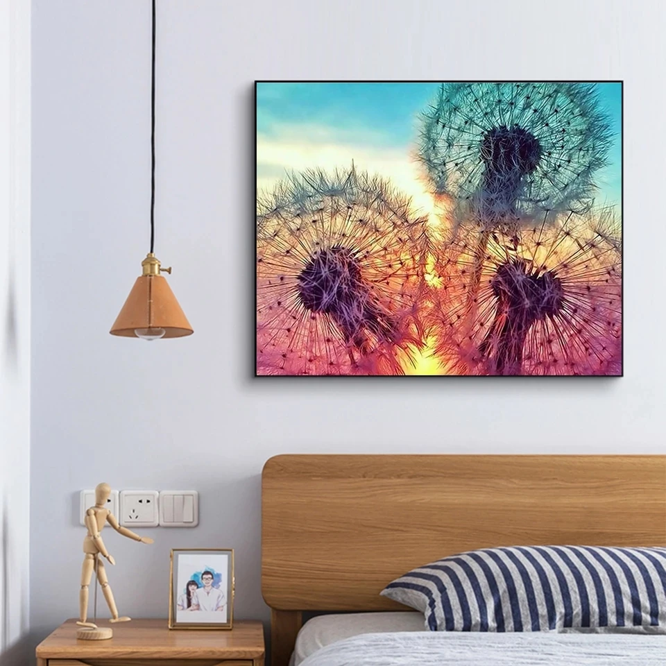 FR hot selling colorful pictures painting by numbers oil painting handmade for living room decor