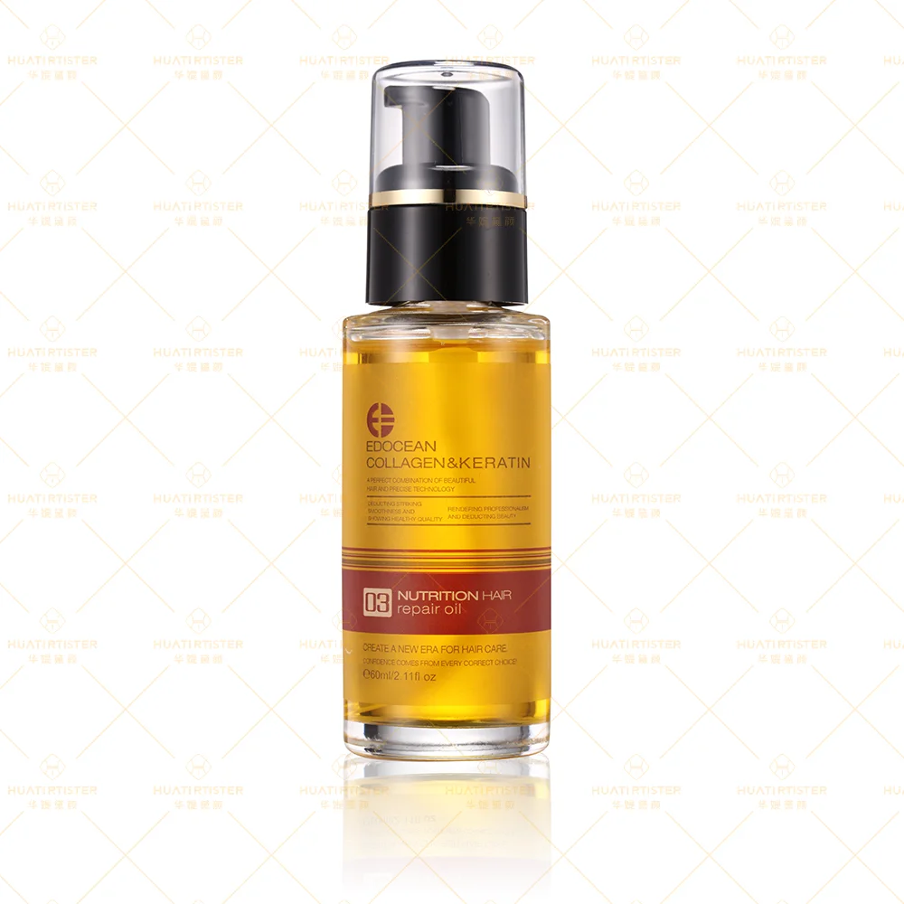 Huati Sifuli Edocean Wholesale OEM ODM Collagen Keratin Hair Nutrition Hair Repair Oil 60ml