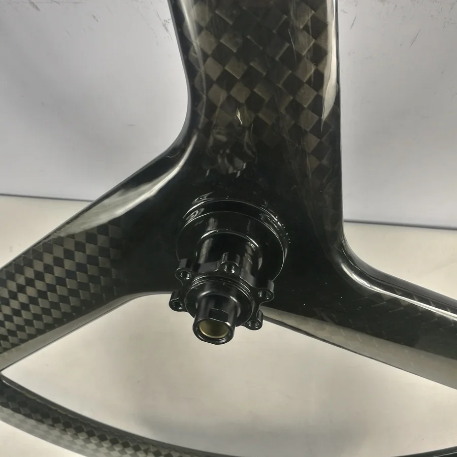 Synergy 700C Bike Road Disc Carbon Fiber 3 Spoke Wheel Bicycle  Aero Tri Spoke Wheelset 700C