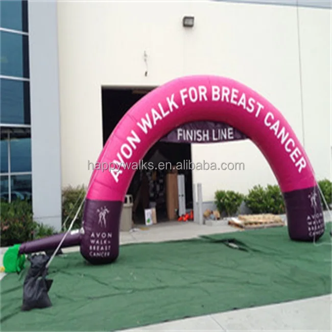 2023 hot sale pink inflatable finish line arch carnival competition starting point inflatable arch