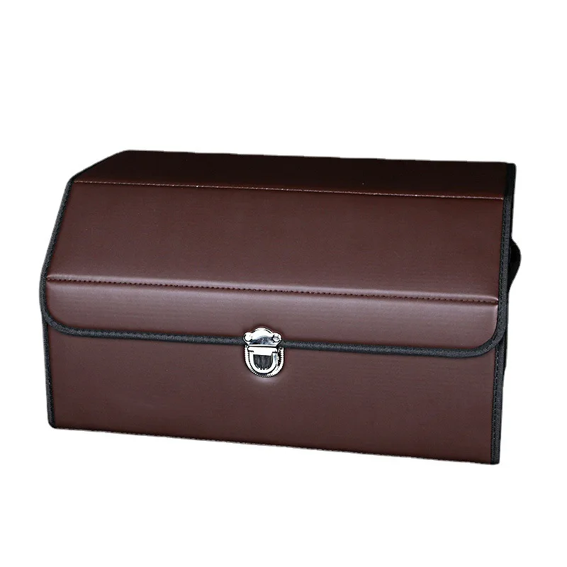Aliotop High-grade Waterproof Folding Car Storage Box Boot Trunk Organizer Leather Car Trunk Organizer