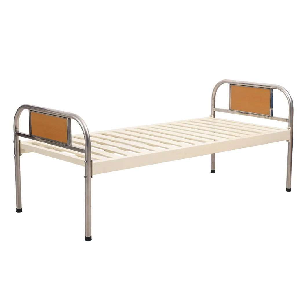 Wholesale Hospital Furniture Equipment Medical Stainless Steel Patient Flat Nursing Bed