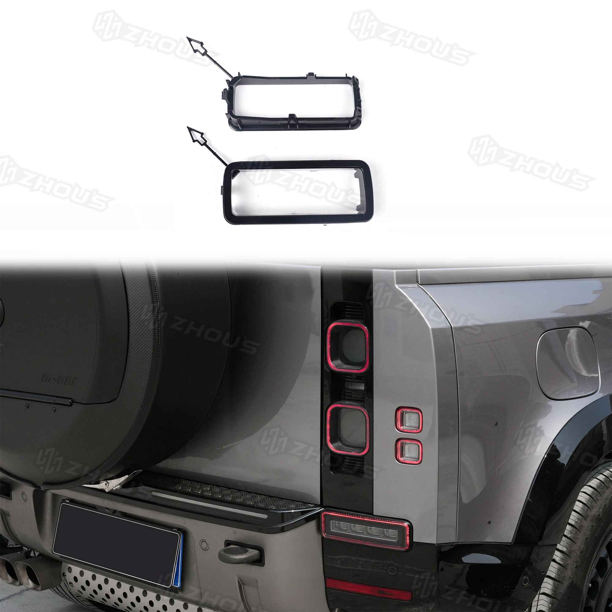 Car Accessories Rear Bumper Tow Hook Cover For Land Rover Defender 2023 Accessories