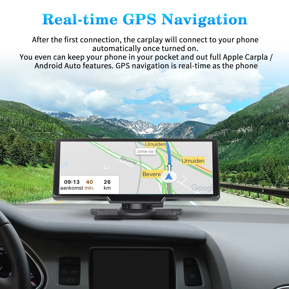 Truck And Bus Reverse Black Box Mobile Dvr 1080p Android Wireless 12inch Carplay Dashcam Portable Car Player  Free Rear View Cam
