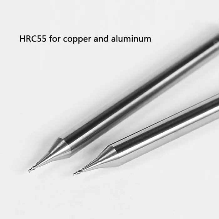 Optimal Sharp Cutting Micro-diameter 2-blade Milling Cutter For Brass Aluminum Cnc Machining Part