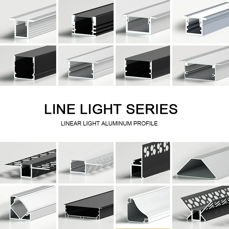 DGLUX U-Shaped Groove Exposed Shell Channel Led Strip Linear Lighting Aluminum Extruded Led Profile