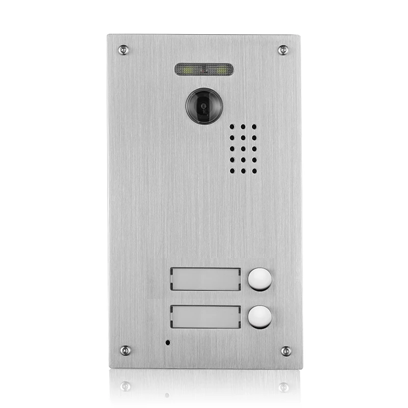 Two Buttons Stainless Steel 2 Wire Video Door Phone for Villa & Apartment