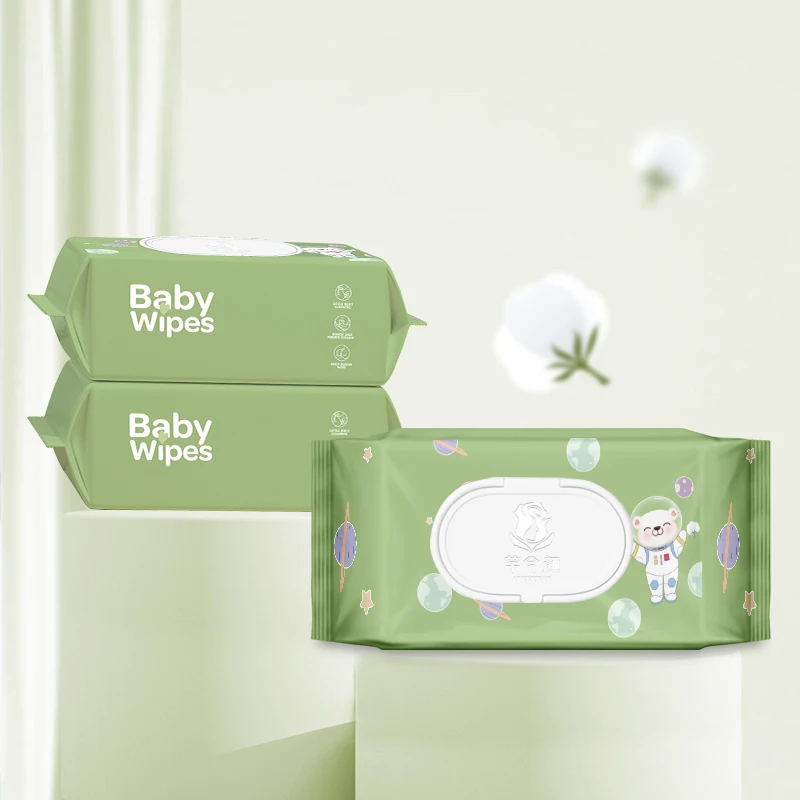 Custom Logo pure water tissue 80pcs Eczema Sensitive Baby Wet Wipes