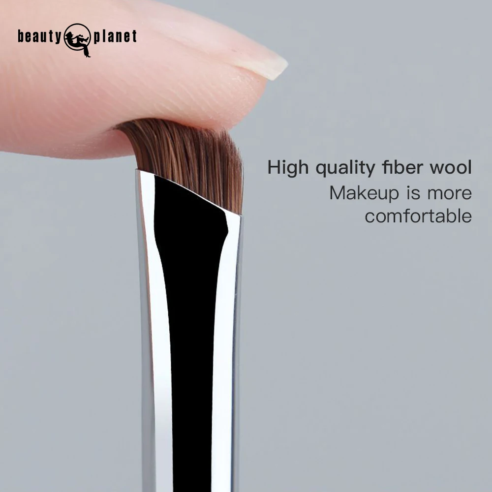 Beauty Planet Wholesale Eyebrow Eyeliner Brush Thin Single Custom Private Label Professional Flat Angle Brush Eyebrow Brushes