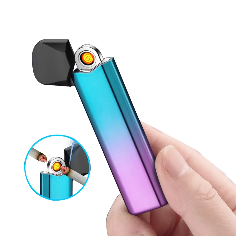 Type-C Charging Electric Lighters Smoking Accessories Rechargeable Double-sided Cigarette Lighters Support Custom LOGO