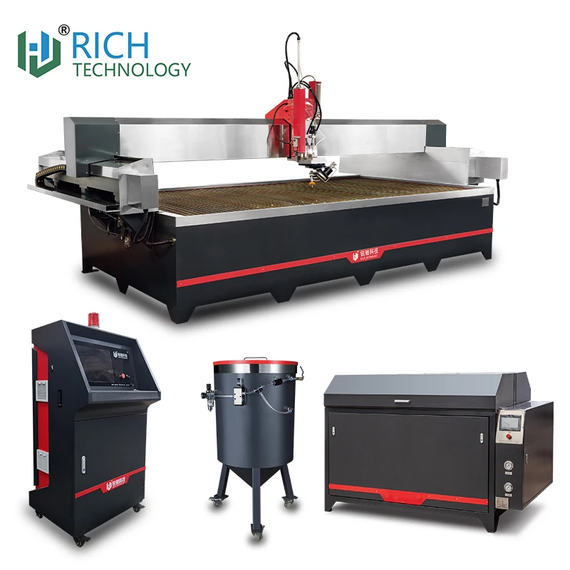 RICH big slab stone cnc 5 axis waterjet cutting machine price