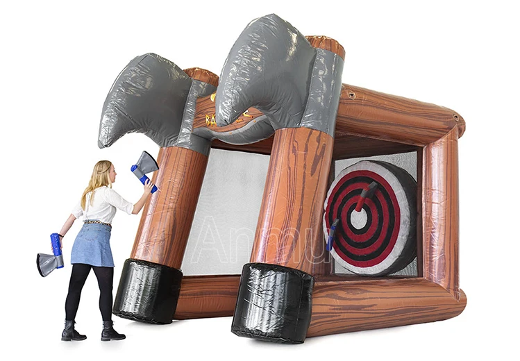 Anmu carnival games adult and kids inflatable sport game outdoor axe throwing game for sale
