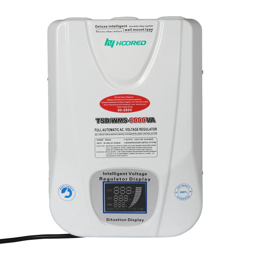 TSD 3KVA  3000VA  220VAC Relay Control Wall Mounted Automatic Voltage Regulator Stabilizer AVR