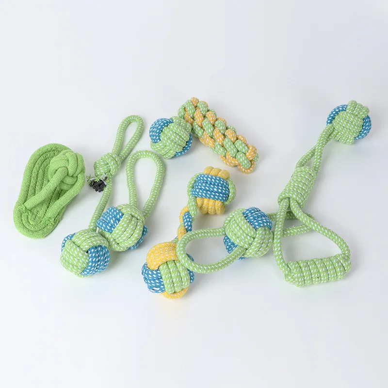 Pet Dog Chew Cotton Blend Rope Tug Playing Chew Toy Durable Big Dog Cotton Rope Toys large dog toy