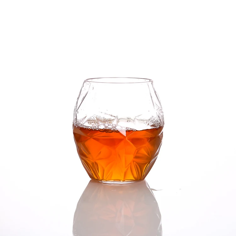 16oz Diamond unbreakable plastic shot stemless wine glass shatterproof plastic tumbler