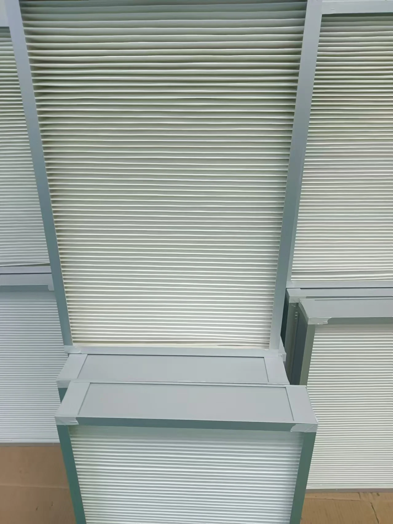 Hepa filter mini pleats Fiberglass Galvanized Steel Frame H13  H14 Air Ventilation
