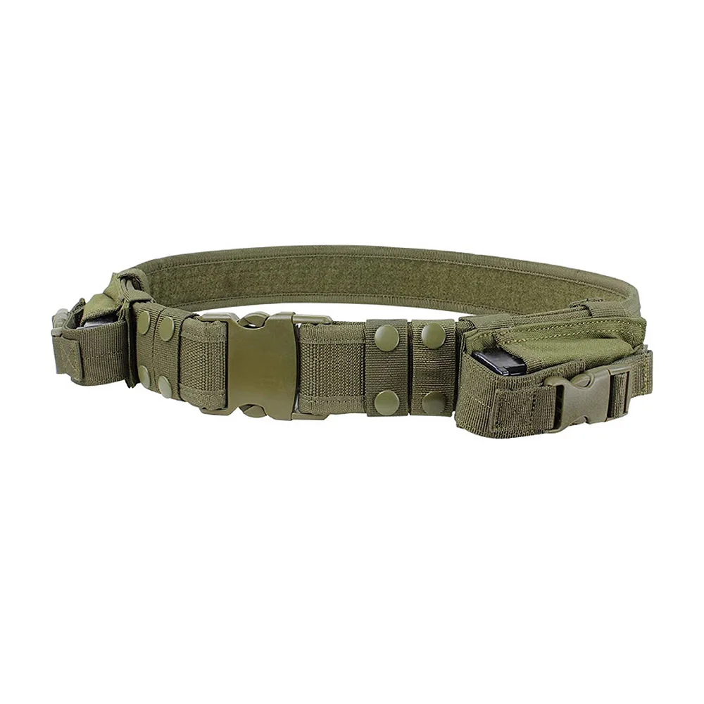 Outdoor MOLLE Tactical Belt Heavy Camouflage Mission Tool Belt with Adjustable durable feature Waist guard assembly