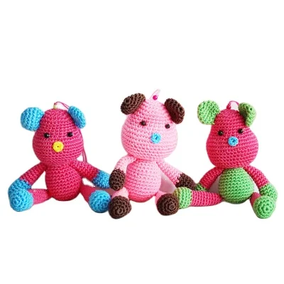 Wholesale 100% Hand Made Toys Knit Doll Bear Baby Toys