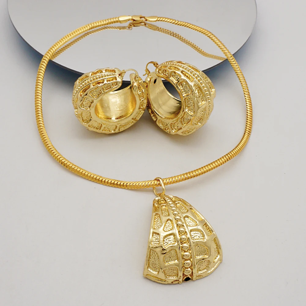 GDJWRI DP01 luxury plated 2024 gold dubai bridal 18k gold set jewelry wholesale