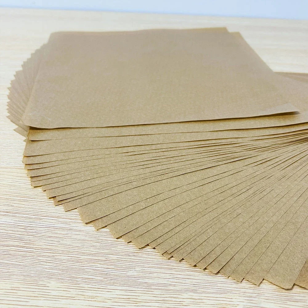 Disposable Silicone Greaseproof Paper Waterproof and Oil-Proof Leakproof Paper Fries Square 260*260mm Kitchen