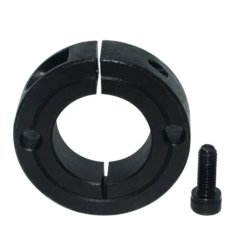 Double Split Shaft Collar Black Carbon Steel