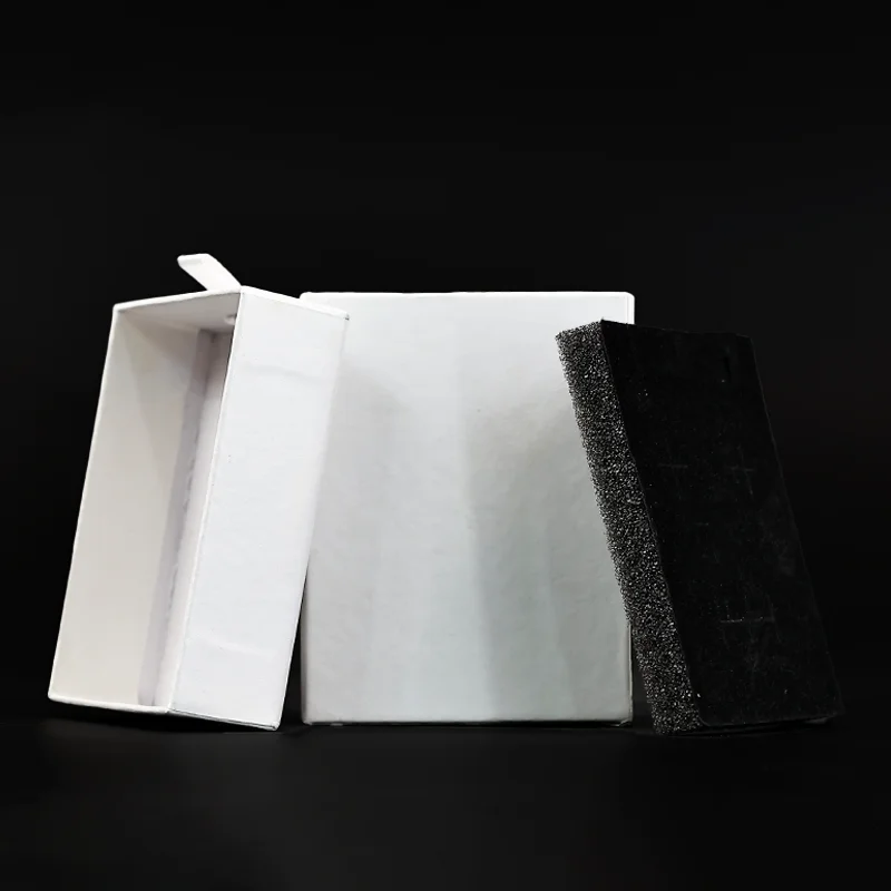 custom size printing white rigid box for jewelry gift watches thick hard cardboard paper box earring pendants box