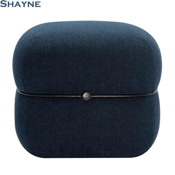 KT Shayne ODM China Factory Luxury High End Customize Public Company American Style Modern Ottoman Square Storage