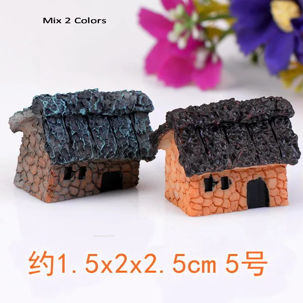 Stone House Fairy Garden Decorations Miniature Micro Cottage Landscape For DIY Resin Crafts 6designs
