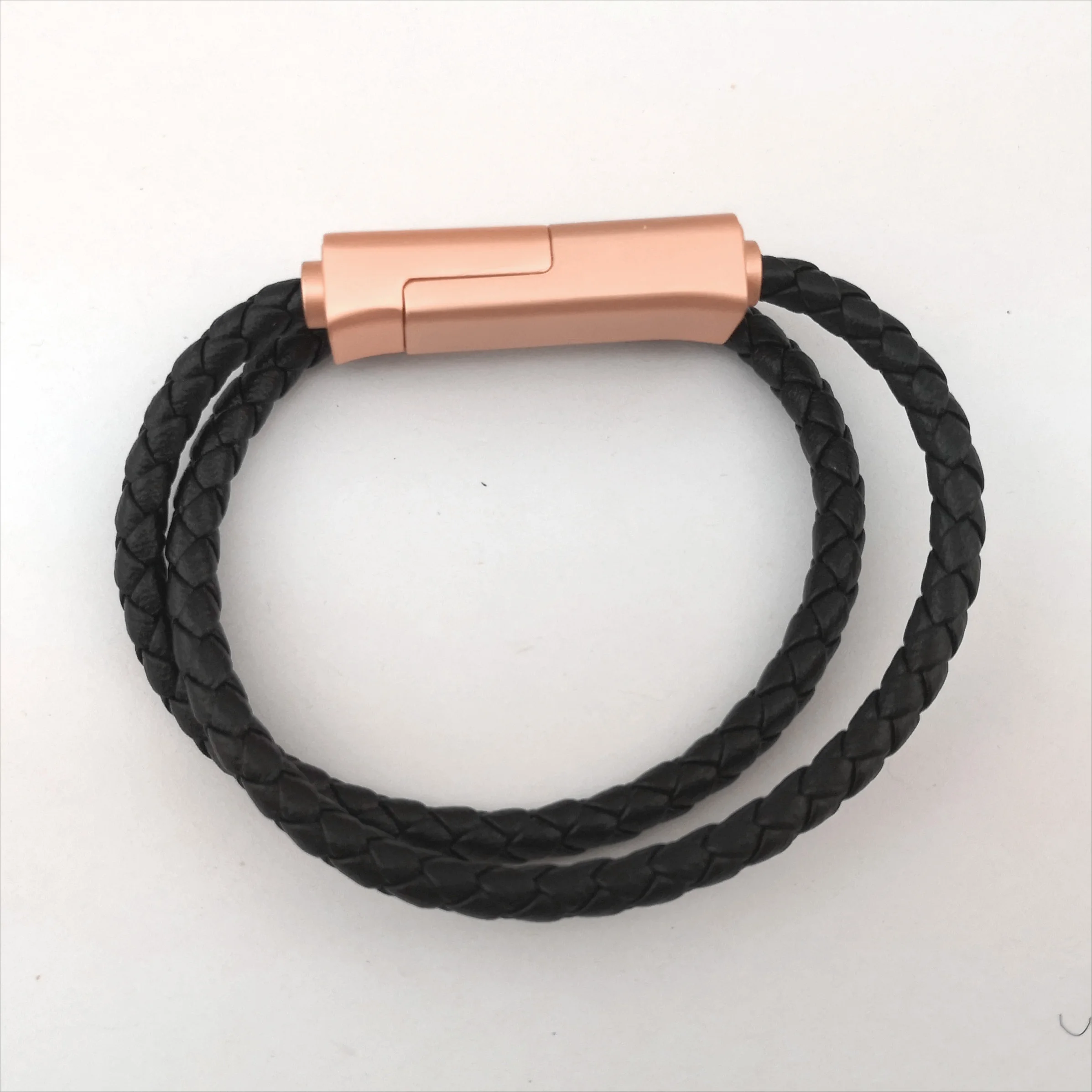 New Arrival Leather Braided Bracelet USB Cable Magnetic Cable For Samsung