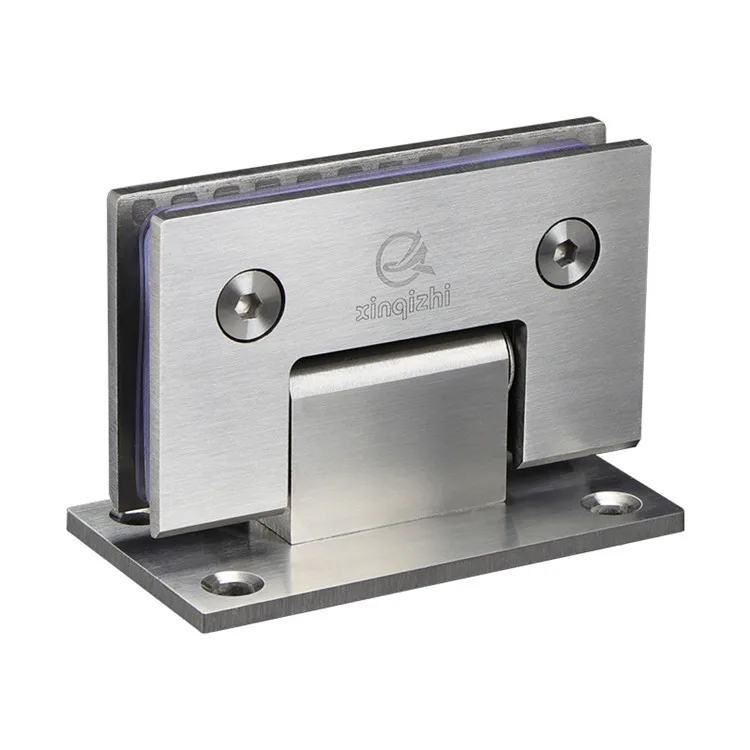  Factory direct sales wall to glass 90 degree satin finished door shower