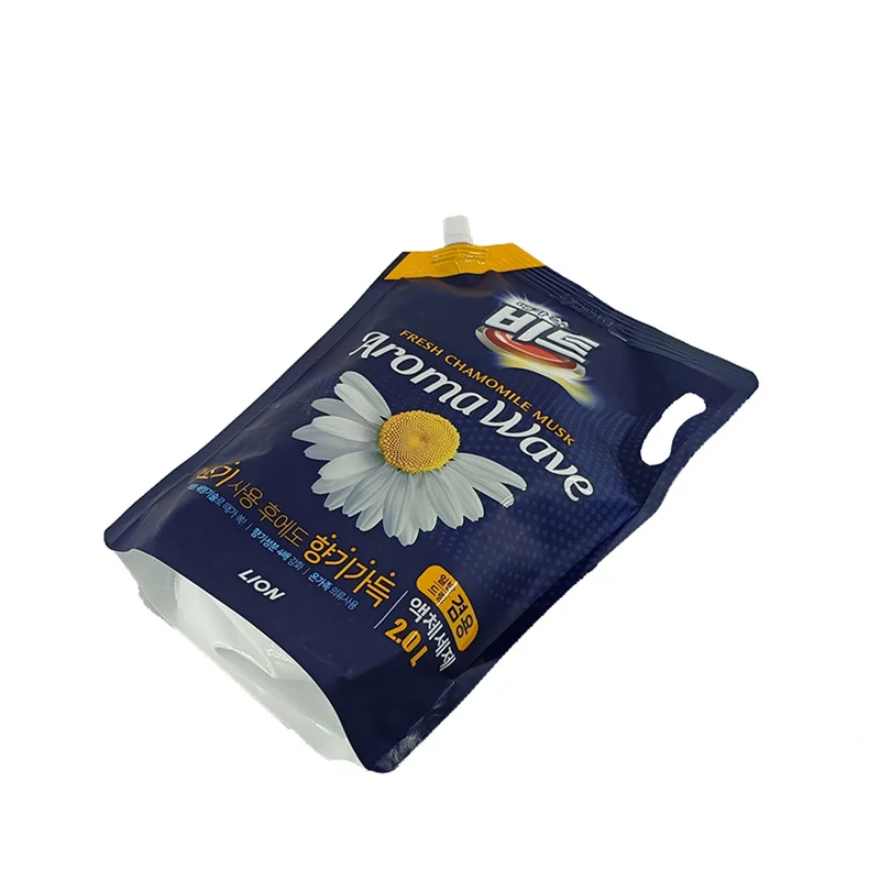 Custom Logo and Size Industrial Detergent Pouches with Spout Filling Machine Wash Shampoo Bags