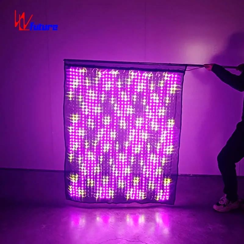 2024 Best New Portable LED Transparent Film Screen DisplayDetachable Advertising for Dance Stage Ballroom Wear Projection Flags