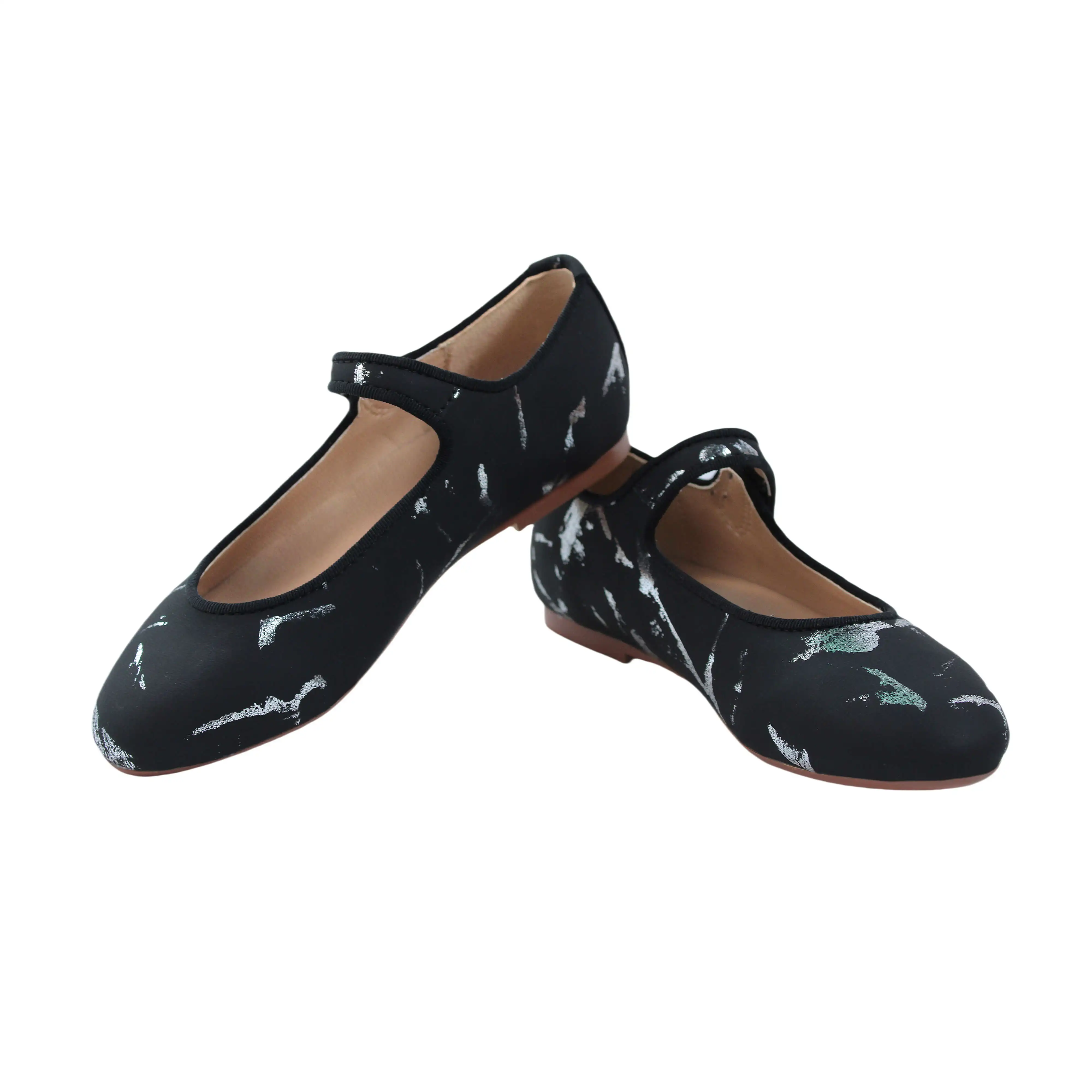 Custom Wholesale Kids Black Flats Genuine Leather School Hot Style Shoes Perfect Fit Cute mary Jane Dress Shoes