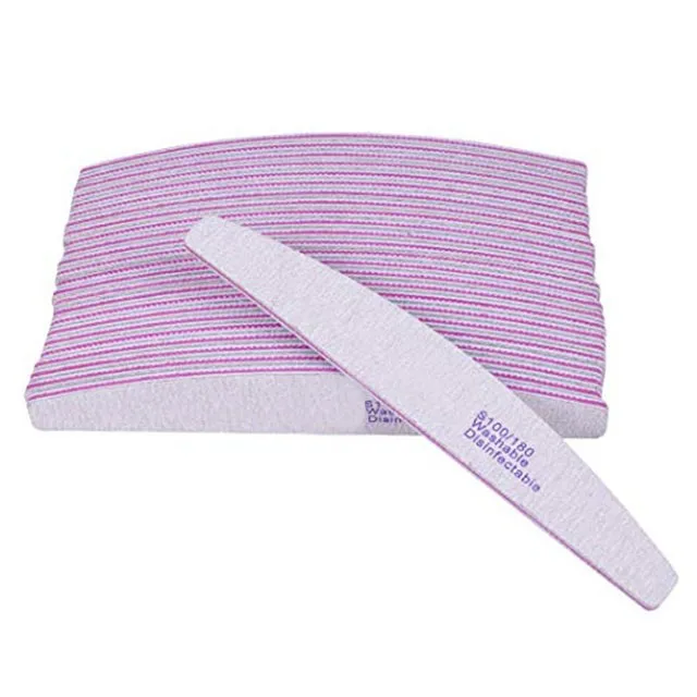 Professional Washable Double Sides Emery Board 100/180 Nail File Nail Care Tool
