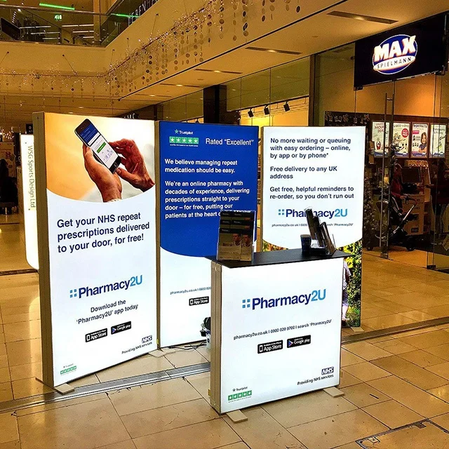 Wholesale LightBox Wall Backdrop Stand Advertising Sign Logo Board Frameless Aluminum Profile Backlit Display Photo Light Box