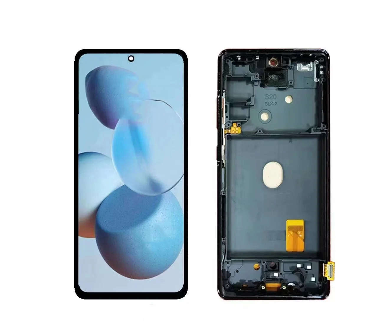 ЖК-дисплей с сенсорным экраном и дигитайзером рамкой для Samsung Galaxy S20 + S20fe