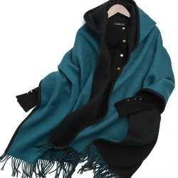 Женские пончо с капюшоном Ponchu, шерстяное женское ирландское одеяло, традиционные накидки Ruana, женские мужские шерстяные пончо с капюшоном