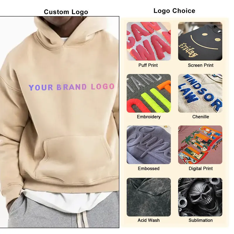 Collegiate Dropped Shoulder Zipper Jacket Oversized Fit Heavyweight Black Fleece Zip Up Men Hoodies