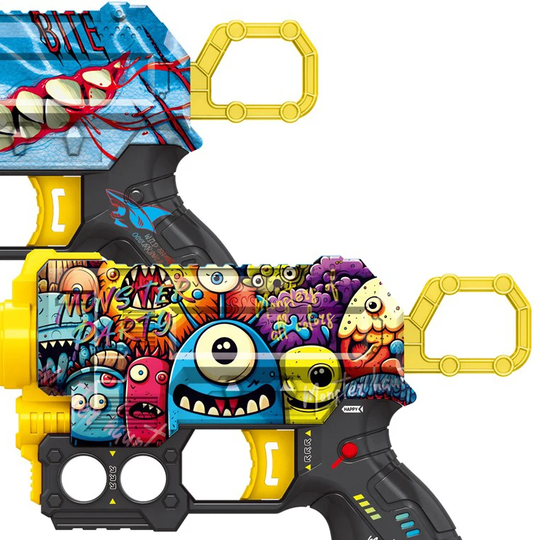 4DRC Boys Shooting Game Plastic Toy Gun,UV Printing Eva Soft Bullets Shoot Toy Gun,Shooting Games Toy Guns With 6 Bullets Shoot