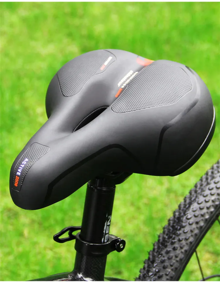 Hot Sale Road bike saddle with reflective strip Waterproof comfortable pu mountain bicycle seat shock absorption
