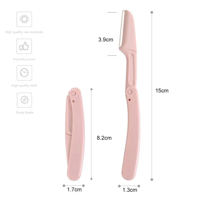 Three-color Foldable Knife Eyebrow Facial Razor Tattoo Blade Plastic Singble Blade Barber Shaving Razor Excellent Plastic