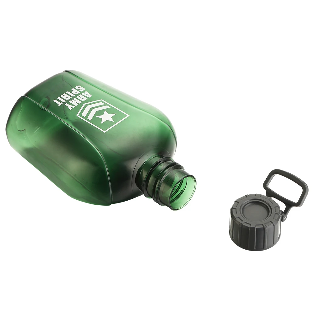 Bpa Free Custom travel Military Outdoor plastic bottle water bottle army plastic canteen sports green canteen army water bottle