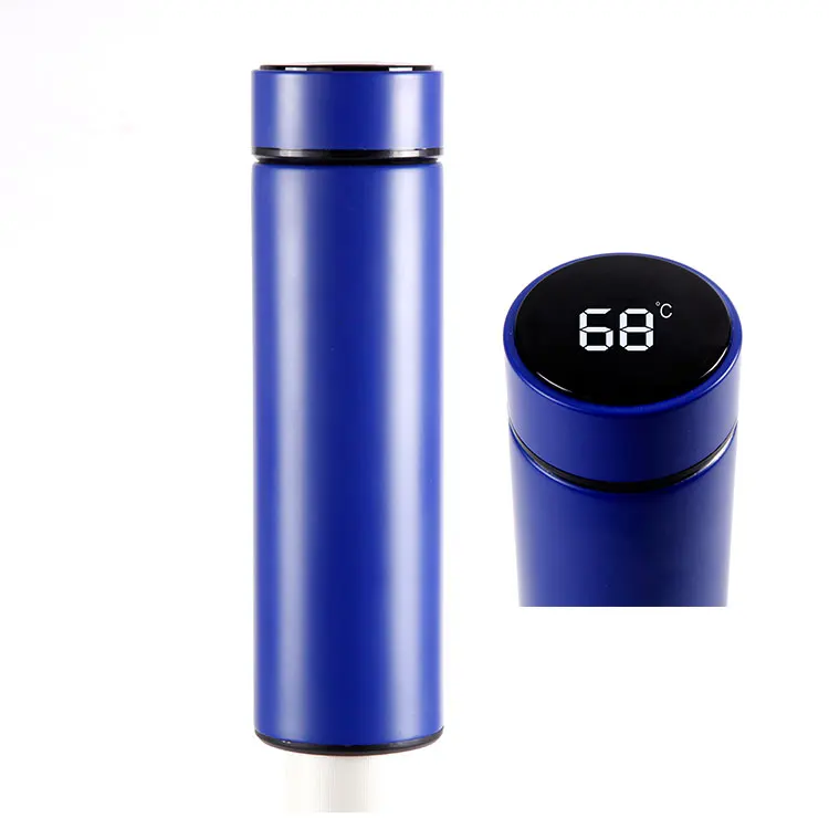Eco friendly double wall vacuum insulated stainless steel digital temperature smart water bottles with LED temperature display
