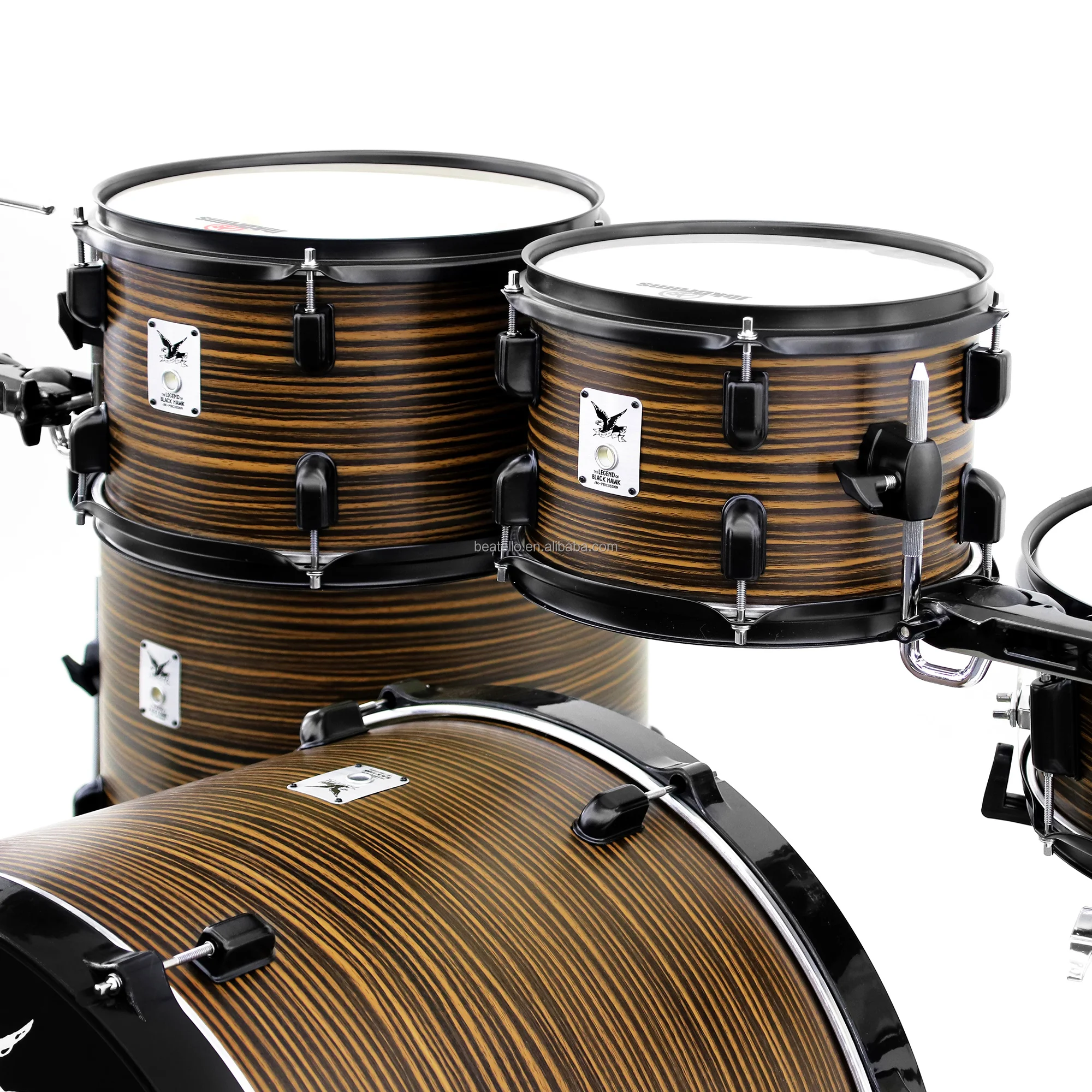 JBK Drums Set 5Pcs Musical Percussion Instrument Basswood Drum Set High Quality Full Sizes Professional Drum Kit